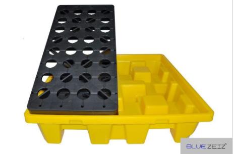 Pallet chống tr&agrave;n dầu, h&oacute;a chất (4 drum spill pallet) BlueSP-4D